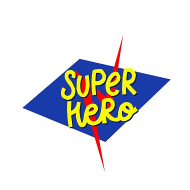 Super Hero kağıt cutout gömlek tırnak yazı.