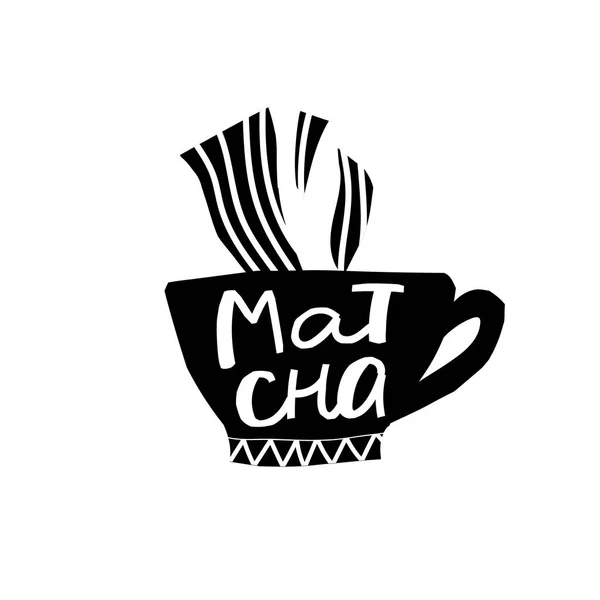 Matca Chai Tea skjorta offert bokstäver — Stock vektor