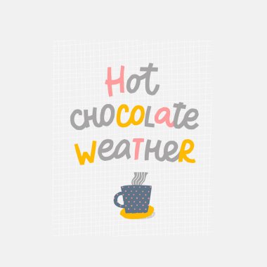 Sıcak çikolata hava durumu illüstrasyon sabıka resmi işareti
