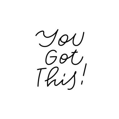 Yazılı bir alıntın var. Kaligrafi ilhamı grafik tasarım tipografi elementi. Elle yazılmış kartpostal. Basit siyah vektör işareti. Geometrik basit biçim arkaplanı.