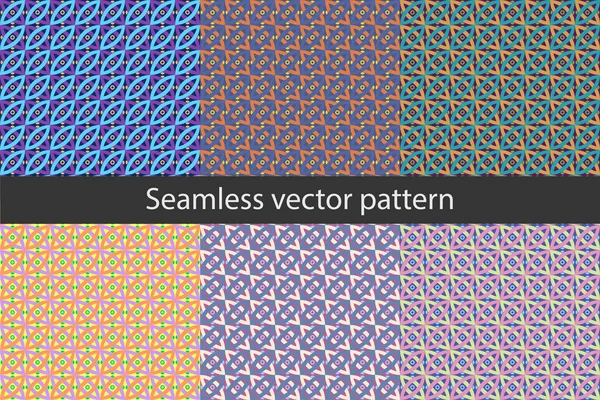Pattern 14 nahtloses Vektormuster mit geometrischen Formen — Stockvektor