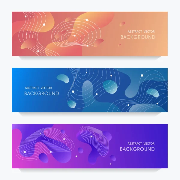 Liquid gradient flyer design — Stock Vector