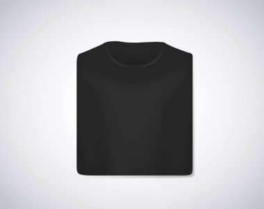 İzole kırmızı katlanmış t-shirt mockup.