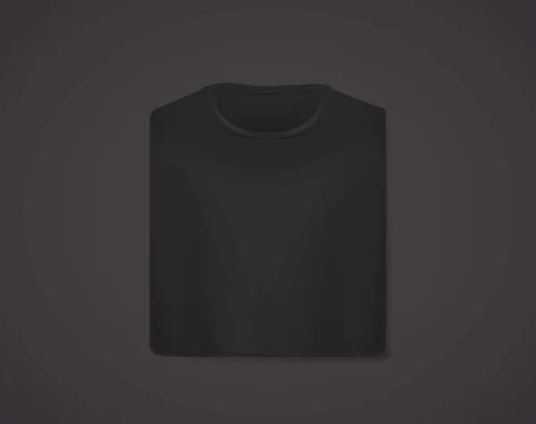 Shirt Plié Rouge Mockup Isolé — Image vectorielle