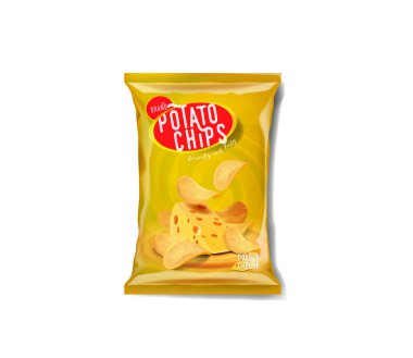 Patates cipsi reklam çanta, Çift Kişilik çedar peyniri lezzet.