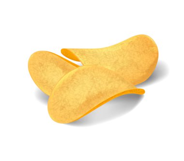 Tasty dilimlenmiş gevrek patates cipsi terbiyeli.