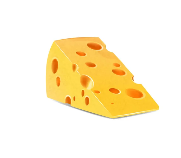 Triángulo Queso Aislado Sobre Fondo Blanco — Vector de stock