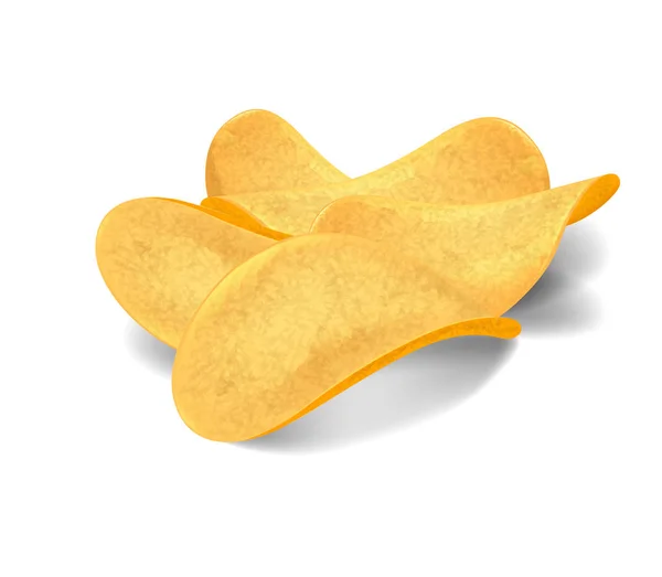 Sabrosas Patatas Fritas Crujientes Rodajas Sazonadas — Vector de stock