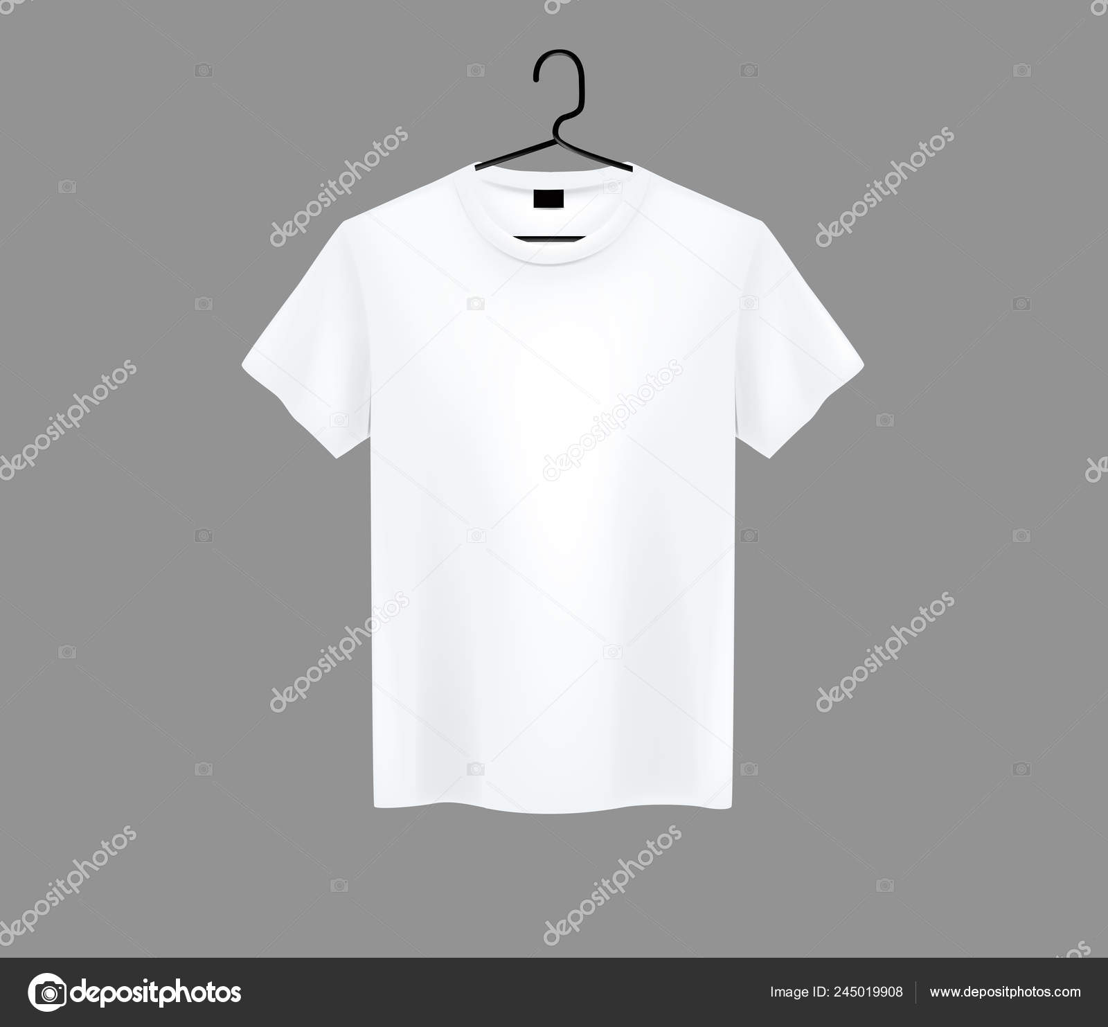 Camiseta de hombre blanca y negra de manga corta. vista frontal.