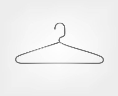 Elbise askısı simgesi. Metal askı.