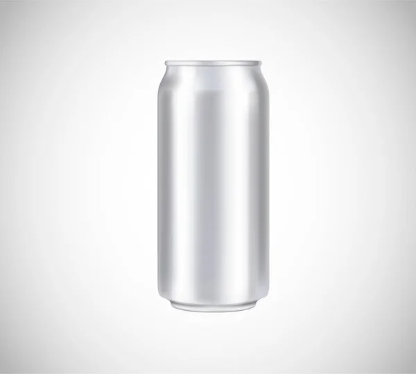 Métal Peut Vue Face Peut Vecteur Visuel 500 Pour Bière — Image vectorielle