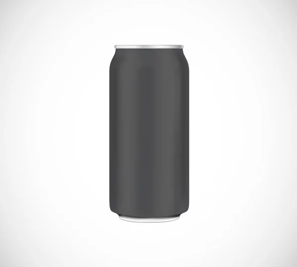 Черный Смотреть Спереди Вектор Визуальный 500 Пива Пива Алкоголя Безалкогольных — стоковый вектор