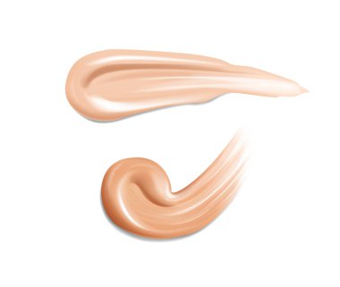 Kozmetik, ruj sıvı temel doku lekeleri kadar olun. Bej Vakfı makyaj Smear. Sesleri vuruş.