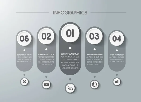 Business Infografiken Zur Datenvisualisierung Vektor Geschäftsvorlage Für Die Präsentation Kreatives — Stockvektor