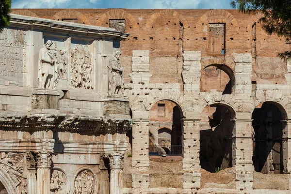 Antigüedades Arqueología Vistimientos Del Pasado Roma Coliseo Arcos Monumentales Arco — Foto de Stock