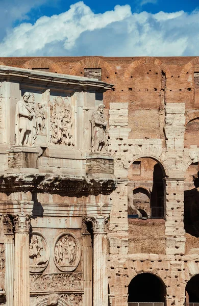 Antikviteter Arkeologi Och Vistiges Förflutnan Rom Colosseum Monumentala Valv Och — Stockfoto