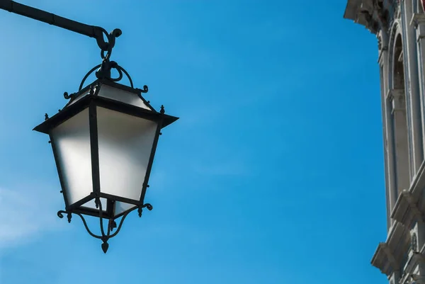 Lâmpada Rua Tradicional Veneza Edifício Antigo Com Espaço Cópia — Fotografia de Stock