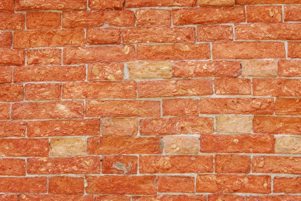 Beschädigte Rote Backsteinmauer Als Hintergrund — Stockfoto