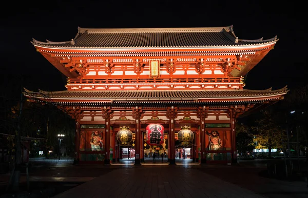 Tokyo Japon Novembre 2017 Priez Japon Vue Nuit Hozomon Porte — Photo
