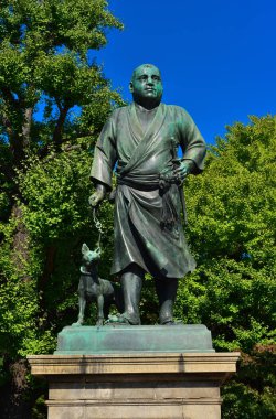 Saigo Takamori, son samuray, bronz heykel anıt 1898 yılında inşa Ueno Parkı içinde Tokyo