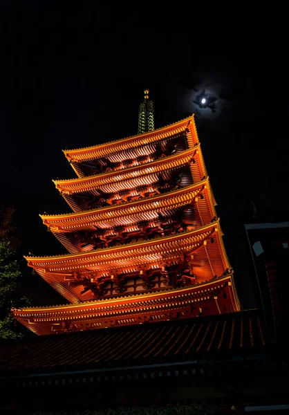 Tokio Japan November 2017 Die Fünfstöckige Pagode Des Sensoji Tempels — Stockfoto