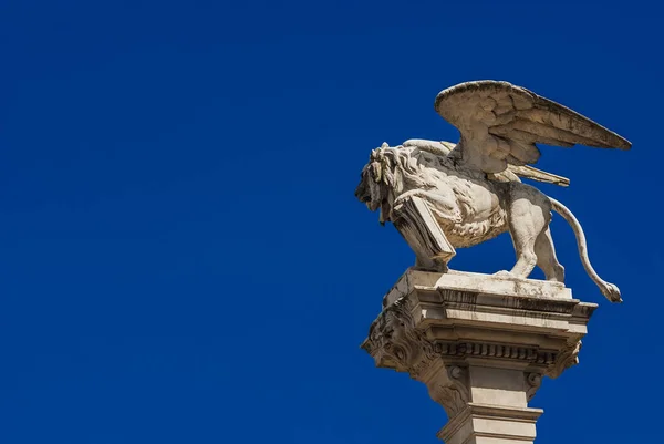 Estatua San Marcos León Símbolo Antigua República Venecia Hecha 1870 — Foto de Stock