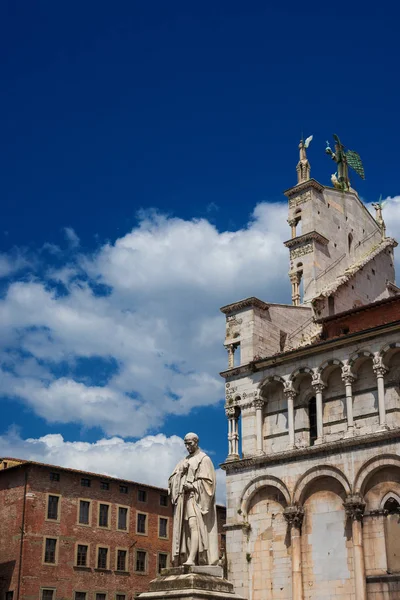 Michael Foro Quadratische Antike Denkmäler Lucca Mittelalterlichen Historischen Zentrum Mit — Stockfoto
