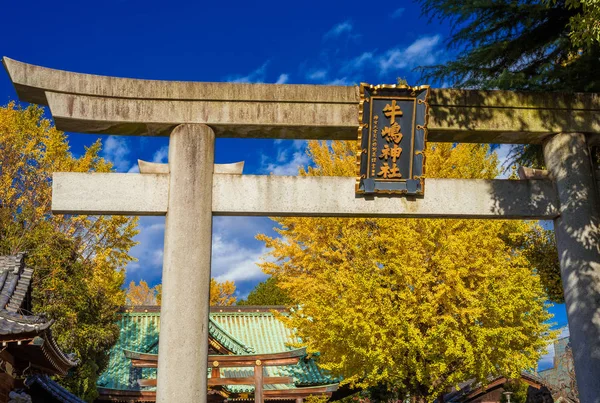 Tokio Japón Noviembre 2017 Religión Espiritualidad Tokio Vista Otoño Puerta —  Fotos de Stock