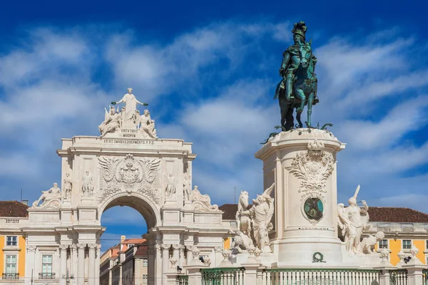 Pra � � a do comercio Denkmäler in Lissabon — Stockfoto