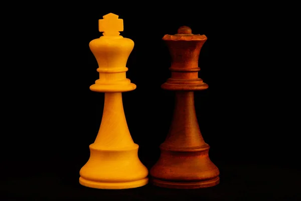 Weißer König, schwarze Königin als gemischtes Paar — Stockfoto