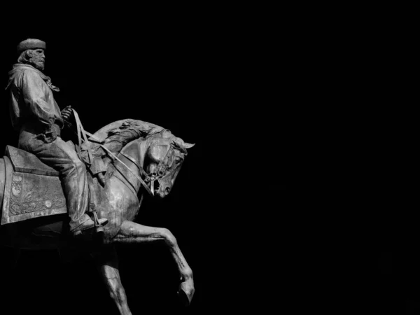 Monumento Giuseppe Garibaldi Dos Padres Pátria Herói Nacional Itália Centro — Fotografia de Stock