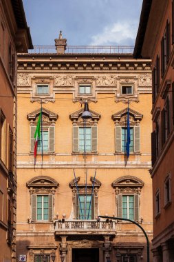 Roma, İtalya, 12 Nisan 2019 - Cumhuriyet Senatosu, İtalya Parlamentosu Üst Meclisi, Navona Meydanı 'ndan görüldü