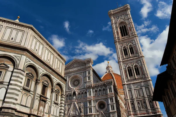 Florence Cathedral Baptistery Och Bell Tower Den Mest Kända Staden — Stockfoto