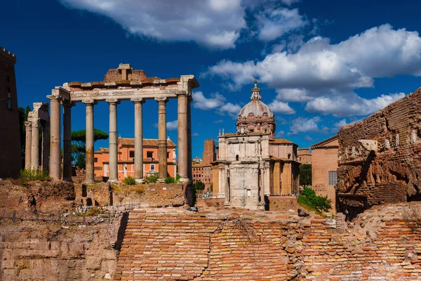 Foro Romano Ruinas Templos Columnas Otros Edificios Antiguos Centro Histórico — Foto de Stock