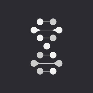 İnce çizgi kavramı. DNA simgeler vektör çizim ayarlayın. Poligonal Dna kavramı. DNA, genetik üye, öğeler ve simgeler koleksiyonu. Vektör kafes küre.