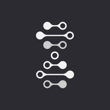 İnce çizgi kavramı. DNA simgeler vektör çizim ayarlayın. Poligonal Dna kavramı. DNA, genetik üye, öğeler ve simgeler koleksiyonu. Vektör kafes küre.