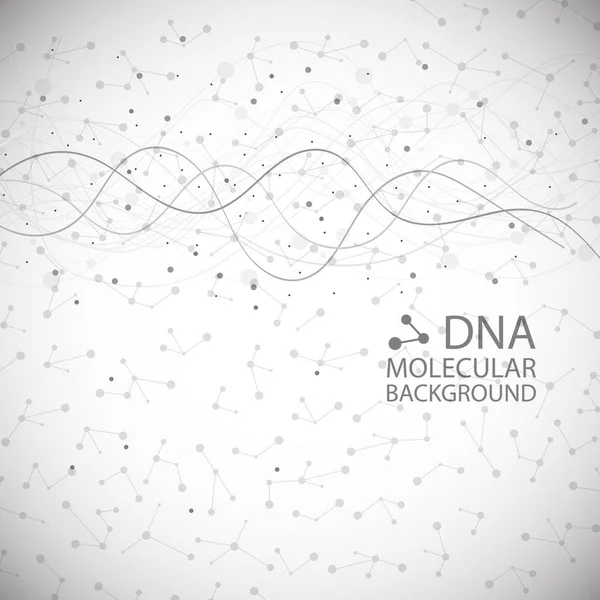 Estrutura inferior. Malha molecular e genética. Medicina e ciência. Gráficos vetoriais — Vetor de Stock