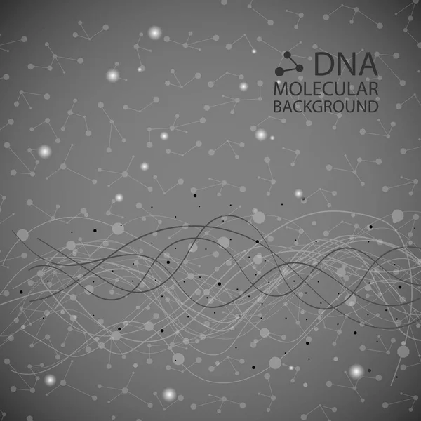 Struktury DNA. Genetycznych i molekularnych siatki. Medycyna i nauki. Grafika wektorowa — Wektor stockowy