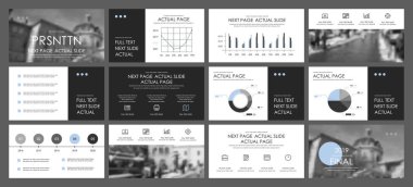 Bu şablon en iyisi olarak pazarlama ve reklam, broşür ve afiş, faaliyet raporu içinde kullanılan bir iş sunumu. Öğeleri bir koyu gri arka plan üzerinde