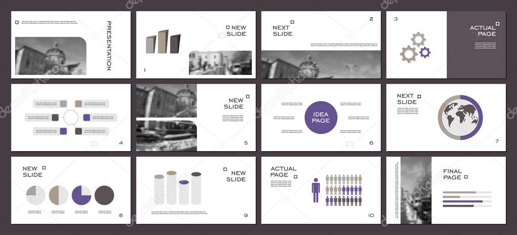 This template is the best as a business presentation, used in marketing and advertising, flyer and banner, the annual report. Elements on a dark grey background