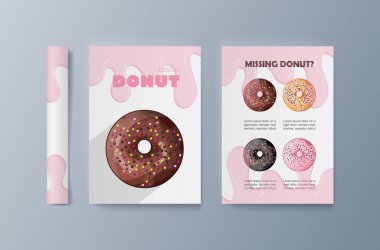 Piyasada promosyon mal ve Hizmetleri pazarlama için broşürler seti