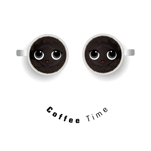 常にコーヒーの優秀な飲み物。クールなデザイン。カラフルなイラスト — ストックベクタ