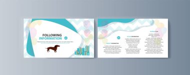 Evcil hayvan satın alma reklam için broşür kiti seti