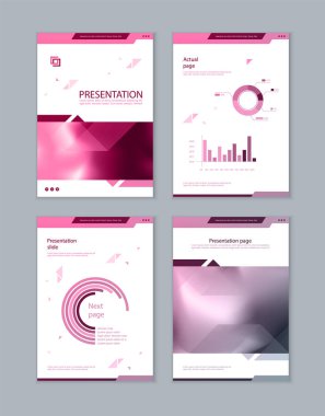 Piyasada promosyon mal ve Hizmetleri pazarlama için broşürler seti