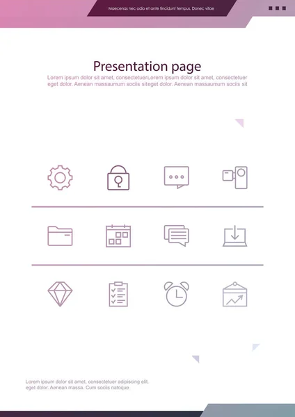 Brochure cover gebruikt in marketing en reclame — Stockvector