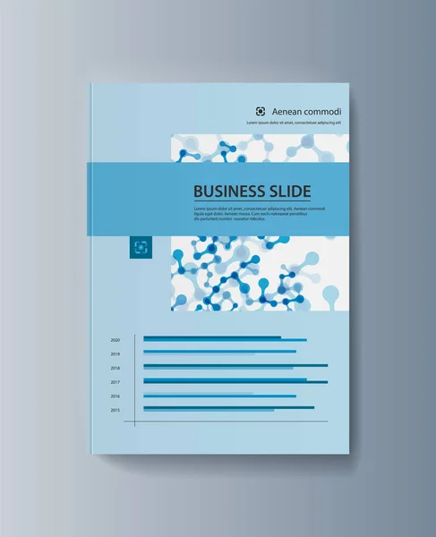 Business presentatiebrochure reclame goederen en diensten — Stockvector