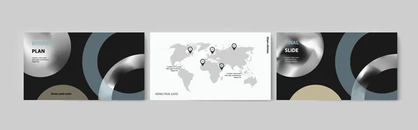Set van brochures voor de afzet van de promotie goederen en diensten op de markt — Stockvector