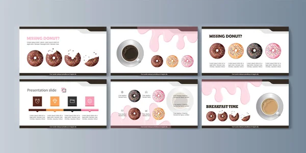 Série de brochures pour la commercialisation des biens et services de promotion sur le marché — Image vectorielle