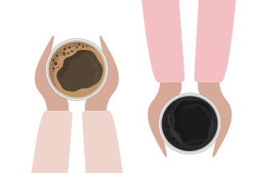 Kahve mükemmel içki her zaman. Serin çizmek. Renkli resimde