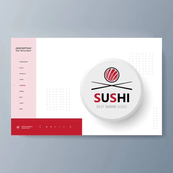 stock vector Business presentation Sushi advertising goods and services